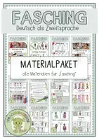 Vorschau - Spiele - FASCHING/KARNEVAL (wachsendes) Materialpaket (Deutsch/DaZ) - Deckblatt