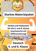 Vorschau - Unterrichtsreihen - Herbst und Halloween - Deckblatt
