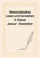Vorschau - Unterrichtsreihen - Materialpaket Leseverstehen Januar bis Dezember 3. Klasse - Deckblatt