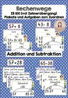 Vorschau - Poster - Materialpaket - Rechenwege ZR 100 Addition und Subtraktion Zehnerübergang - Deckblatt