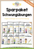 Vorschau - Unterrichtsreihen - Sparpaket Schwungübungen (10 Materialien) - Deckblatt
