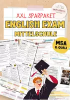 Vorschau - Arbeitsblätter - XXL SPARPAKET English EXAM | 18 Materialien für Quali UND MSA Prüfung | Mittelschule Bayern | written & oral exam - Deckblatt