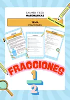 Vista previa - Unidades / Secuencias / Situaciones de Aprendizaje - MATEMATICAS 1 ESO FRACCIONES (pasar a decimal, fracciones equivalentes, números mixtos, fracciones propias e impropias y operaciones +, - , x, : y combinadas) - Portada