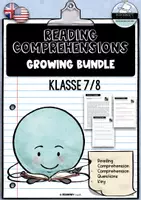 Vorschau - Arbeitsblätter - Materialpaket - Reading Comprehensions Grades 7 and 8 - Deckblatt