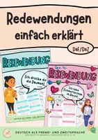 Vorschau - Arbeitsblätter - deutsche Redewendungen erklärt - Deckblatt