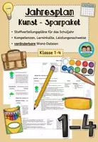 Vorschau - Lehrwerke/Schulbücher - Jahresplan Stoffverteilungsplan Kunst (Klasse 1-4) - Sparpaket - Deckblatt