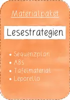 Vorschau - Stundenentwürfe - Materialpaket Lesetrategien - Deckblatt