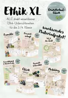 Vorschau - Stundenentwürfe - Ethik - fertige Unterrichtsreihen Klasse 3/4 - wachsendes Materialpaket - Deckblatt