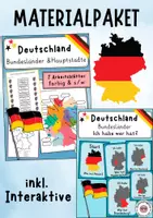 Vorschau - Arbeitsblätter - Materialpaket Deutschlands Bundesländer & Hauptstädte - Deckblatt