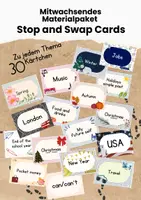 Vorschau - Arbeitsblätter - Stop and Swap Cards - Conversation Cards - Materialpaket - Deckblatt