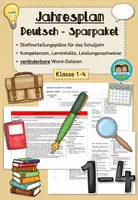 Vorschau - Stundenentwürfe - Jahresplan Stoffverteilungsplan - Deutsch (Klasse 1-4) - Sparpaket - Deckblatt