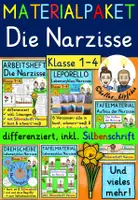Vorschau - Mal- und Bastelvorlagen - Die Narzisse / Die Osterglocke Klasse 1-4 MATERIALPAKET - Deckblatt