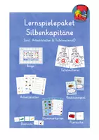 Vorschau - Arbeitsblätter - Lernspielepaket Silbenkapitäne (incl. Arbeitsblättern und Tafelmaterial) - Deckblatt