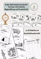 Vorschau - Arbeitsblätter - Großes Materialpaket Geschichte: Einstiege in die Einheiten - Mappenführung und Forscherbriefe - Deckblatt