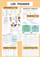 Vorschau - Arbeitsblätter - Materialpaket Los pasados indefinido, perfecto, imperfecto, contraste - Deckblatt