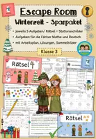 Vorschau - Arbeitsblätter - Winter Sparpaket: Escape Rooms - Mathe und Deutsch (Klasse 3) - Deckblatt