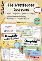 Vorschau - Stationenlernen - Wortfeld "gehen" und "sagen" - Sparpaket (Klasse 2-4) - Deckblatt