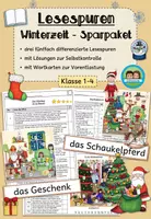 Vorschau - Arbeitsblätter - Lesespuren: Winter/ Weihnachten - Sparpaket (Klasse 1-4) - Deckblatt