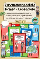 Vorschau - Spiele - Lesespiele: Zusammengesetzte Nomen - Sparpaket (Klasse 3-4) - Deckblatt