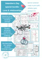 Vorschau - Arbeitsblätter - Materialpaket: Love, dating & relationships, mit speaking Fokus - Deckblatt
