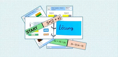 Vorschau - Mal- und Bastelvorlagen - Materialpaket- Ausmultiplizieren, Ausklammern und Summen multiplizieren - Deckblatt