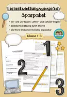Vorschau - Arbeitsblätter - Lernentwicklungsgespräch (LEG): Vorlage Bogen - Sparpaket (Klasse 1-3) #schulstartbyextraklasse - Deckblatt