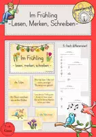 Vorschau - Spiele - Lesen-Merken-Schreiben Karten Frühling differenziert - Deckblatt