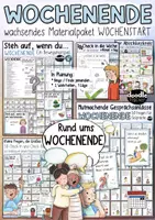 Vorschau - Arbeitsblätter - Wochenende / Wochenstart - wachsendes Paket 📆 - Deckblatt