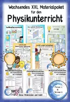 Vorschau - Stundenentwürfe - Physik Paket Klasse 5–10 – Arbeitsblätter, Unterrichtsreihen, Stationenlernen & Experimente - Deckblatt