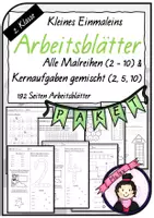 Vorschau - Arbeitsblätter - Materialpaket | Arbeitsblätter: alle Malreihen & Kernaufgaben | Einmaleins - Deckblatt