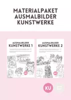 Vorschau - Mal- und Bastelvorlagen - Materialpaket Ausmalbilder Kunstwerke - Deckblatt