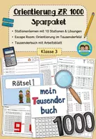 Vorschau - Arbeitsblätter - Orientierung im Zahlenraum 1000 - Sparpaket (Klasse 3) #schulstartbyextraklasse - Deckblatt