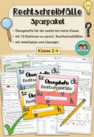 Vorschau - Arbeitsblätter - Übungshefte: Rechtschreibfälle - Sparpaket (Klasse 2-4) #schulstartbyextraklasse - Deckblatt
