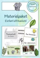 Vorschau - Arbeitsblätter - Materialpaket Elefant - Deckblatt