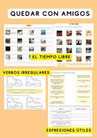 Vorschau - Arbeitsblätter - Materialpaket: Quedar con amigos, el tiempo libre, los verbos irregulares - Deckblatt