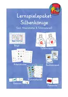 Vorschau - Spiele - Lernspielepaket Silbenkönige (incl. Arbeitsblätter und Tafelmaterial) - Deckblatt
