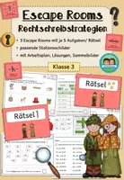 Vorschau - Arbeitsblätter - Escape Rooms: Rechtschreibstrategien - Sparpaket (Klasse 3) - Deckblatt