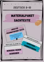 Vorschau - Stundenentwürfe - Sachtextanalyse Sparpaket (8-10) - Deckblatt