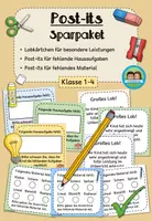 Vorschau - Bildkarten - Post-its für den Schulalltag - Sparpaket (Klasse 1-4) #schulstartbyextraklasse - Deckblatt
