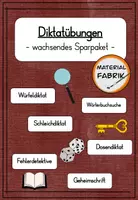 Vorschau - Arbeitsblätter - Diktatübungen - Stationenarbeit - Wachsendes Sparpaket - Deckblatt