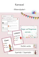 Vorschau - Arbeitsblätter - Karneval / Fasching : Materialpaket - Deckblatt