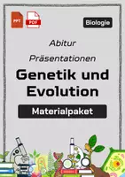 Vorschau - Fördermaterial/Inklusion - Materialpaket: Abitur: Präsentationen- Evolution, Genetik und Sozialverhalten – Einblicke in die Entwicklung des Lebens als PDF und PowerPoint-Dateien - Deckblatt