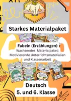 Vorschau - Unterrichtsreihen - Fabeln Klasse 6 - Deckblatt