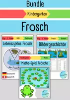 Vorschau - Arbeitsblätter - Materialpaket Frosch für den Kindergarten - Deckblatt