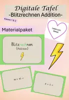 Vorschau - Spiele - Materialpaket Blitzrechnen Addition (Digitale Tafel): Kl. 1 & 2 - Deckblatt