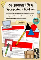 Vorschau - Stundenentwürfe - Sequenzplanung/ Reihenplanung: Deutsch - Sparpaket (Klasse 3) - Deckblatt