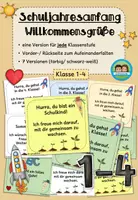 Vorschau - Mal- und Bastelvorlagen - Willkommensgruß zum Schuljahresanfang - Sparpaket (Klasse 1-4) #schulstartbyextraklasse - Deckblatt