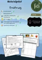Vorschau - Mal- und Bastelvorlagen - Materialpaket Ernährung: Bestandteile der Nahrung (Nährstoffe, Mineralstoffe und Vitamine) - Deckblatt