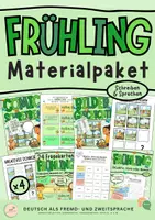 Vorschau - Arbeitsblätter - Frühling: Schreiben und Sprechen DaF/DaZ - Deckblatt