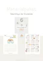 Vorschau - Poster - Materialpaket - Geburtstag in der Grundschule - Deckblatt